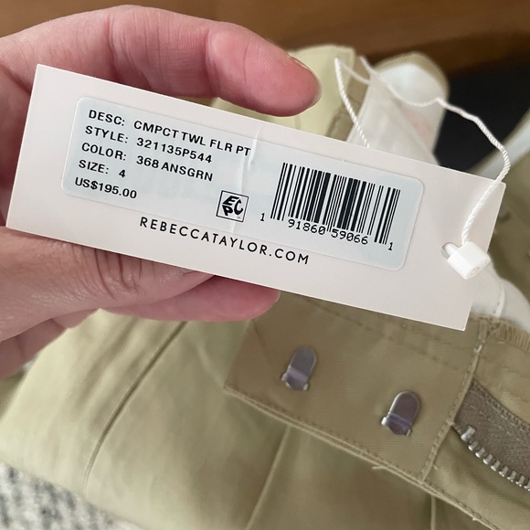 Rebecca Taylor Compact Twill Flare Pants - Picture 8 of 9